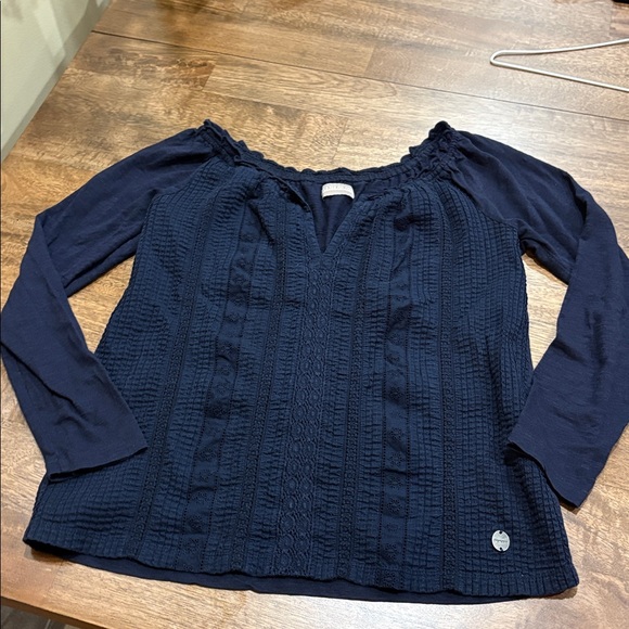 Napapijri Embroidered Eyelet Shirt Cotton & Modal Large - Picture 2 of 8